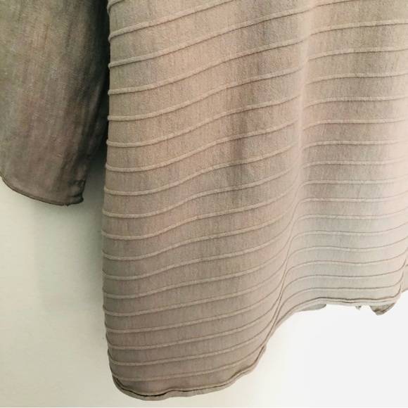 Fenini Linen and Ribbed Cotton Shirt/Jacket - Medium - Picture 12 of 16